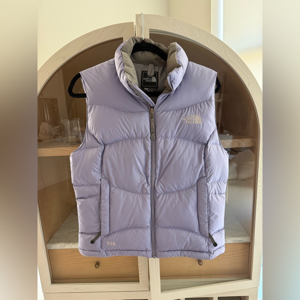 The North Face Light Lavender Quilted 550 Down Vest - Picture 2 of 8